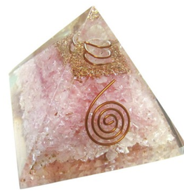 Pyramid, Orgone Generator - Rose Quartz