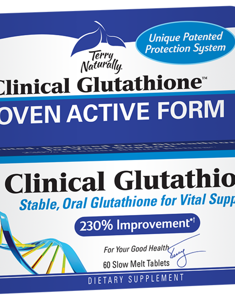 TERRY NATURALLY L-GLUTATHIONE, CLINICAL SLOW-MELT 60 TB "MIKE LIKES" -BO ∎