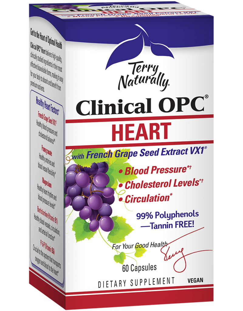 TERRY NATURALLY CLINICAL OPC HEART w/ French Grape Seed Extract VX1 60 CP -BO (2 PLACES) ∎