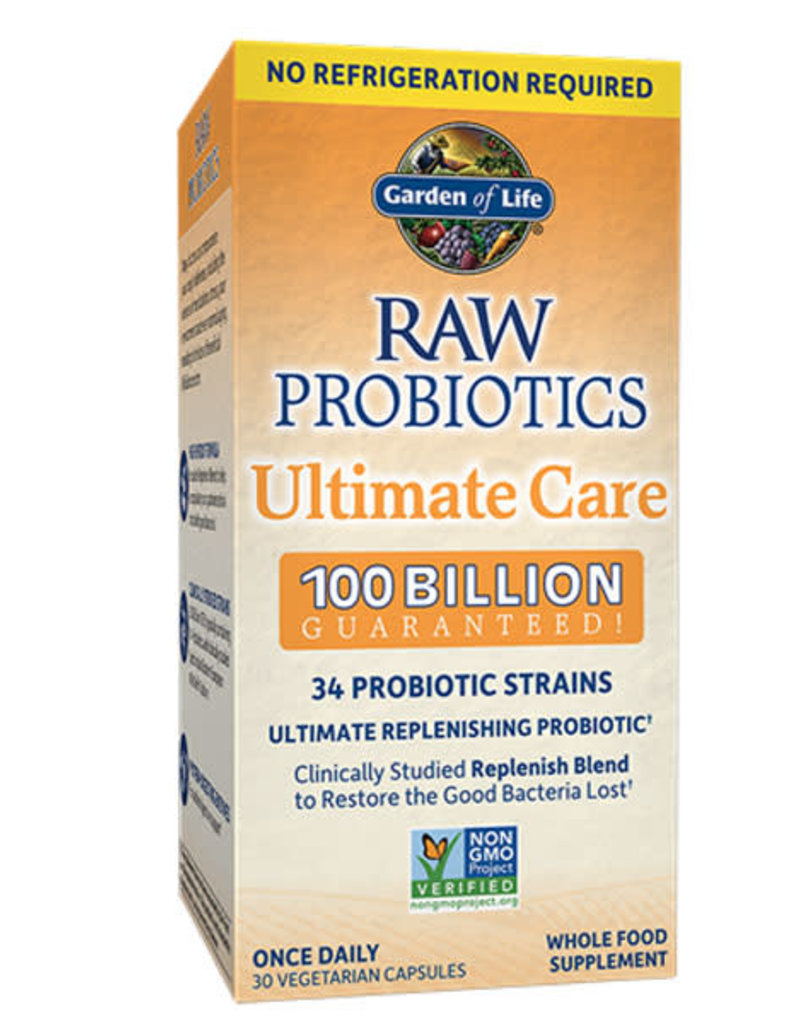 Raw Probiotics Ultimate Care Shelf 30 Cp Mari Mann Herb Co Inc