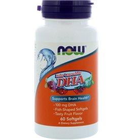 NOW FOODS DHA, KIDS 100 MG 60 CHW (di) -S