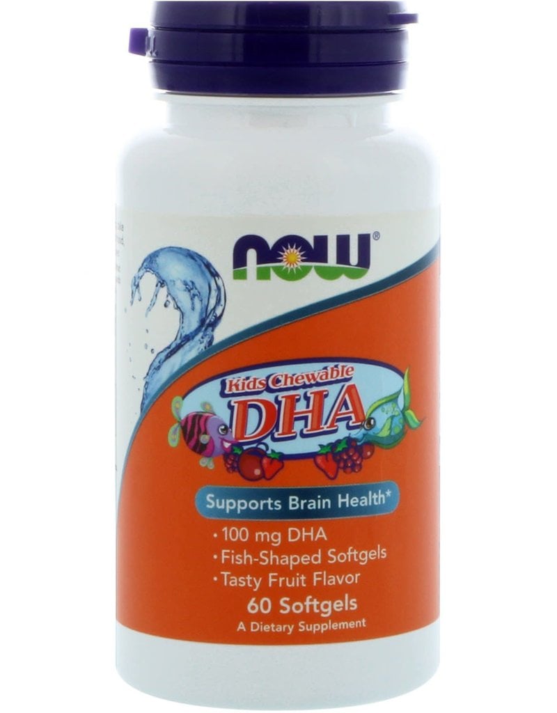 NOW FOODS DHA, KIDS 100 MG 60 CHW (di) -S