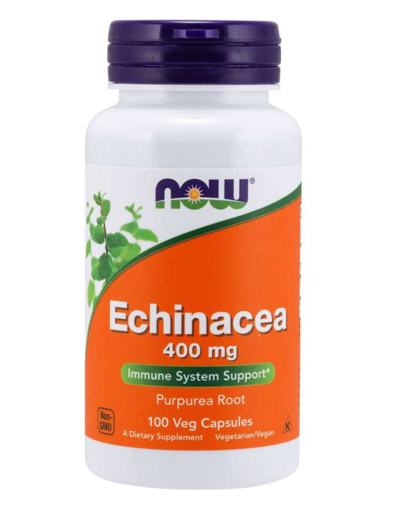 NOW FOODS ECHINACEA PURPUREA ROOT 400 MG 100 VC (dimx2) -BO