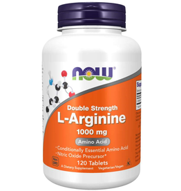 NOW FOODS AMINO ACID, L-ARGININE 1000 MG  120 TB DOUBLE STRENGTH -BO ++