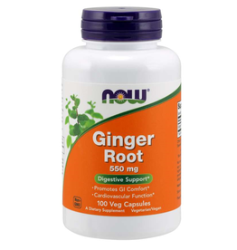 NOW FOODS GINGER ROOT 550 MG 100 CP -S