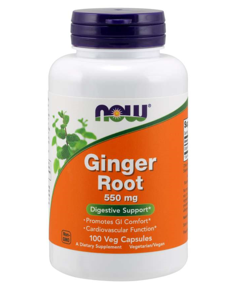 NOW FOODS GINGER ROOT 550 MG 100 CP -S