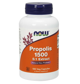 NOW FOODS PROPOLIS, BEE, EXTRACT 5:1, 300 MG 100 CP (EQUAL TO 1500 MG RAW) -BO ++