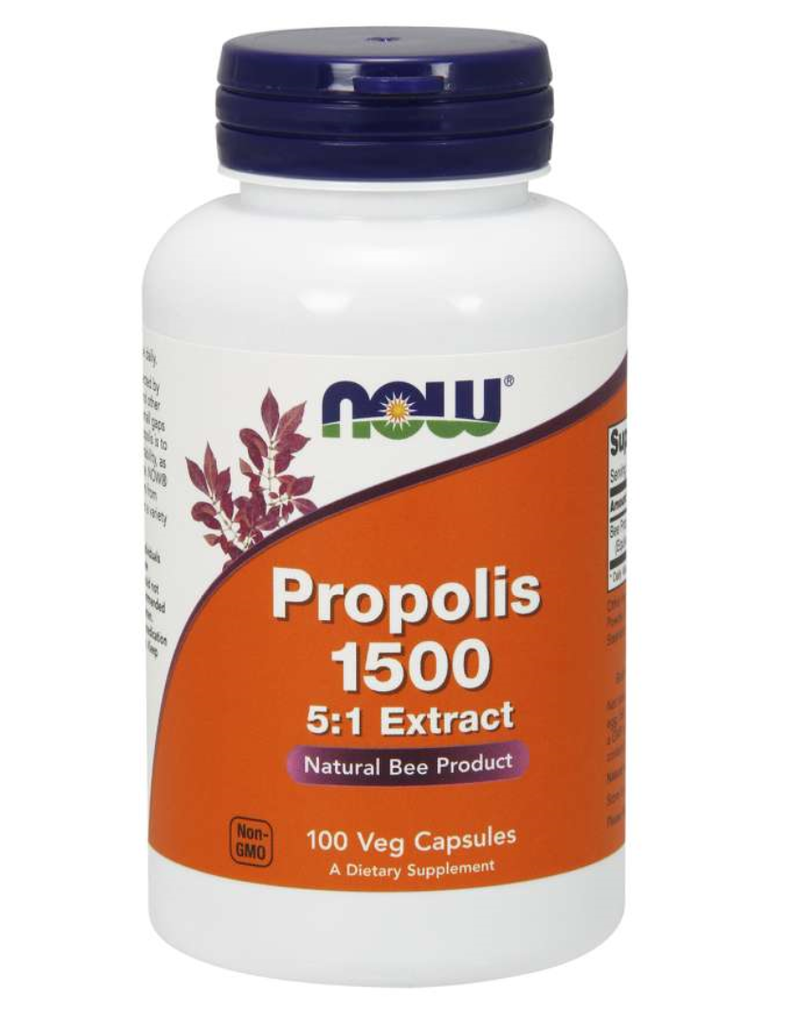 NOW FOODS PROPOLIS, BEE, EXTRACT 5:1, 300 MG 100 CP (EQUAL TO 1500 MG RAW) -BO ++