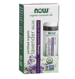 NOW FOODS ROLL-ON, ORGANIC LAVENDER 10 ML, ESSENTIAL OIL BLEND