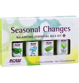 NOW FOODS ESSENTIAL OIL, KIT, LOVE, SEASONAL CHANGES 4 PACK -S