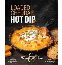 WIND & WILLOW DIP MIX, HOT, LOADED CHEDDAR 0.9 OZ (dimx)