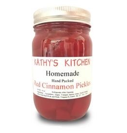 KATHY'S KITCHEN PICKLES, RED CINNAMON 16 OZ (dimx2) ∎