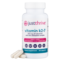 JUST THRIVE VIT K2, MENAQUINONE-7 (MK-7) 320 MCG 60 CP (m6)