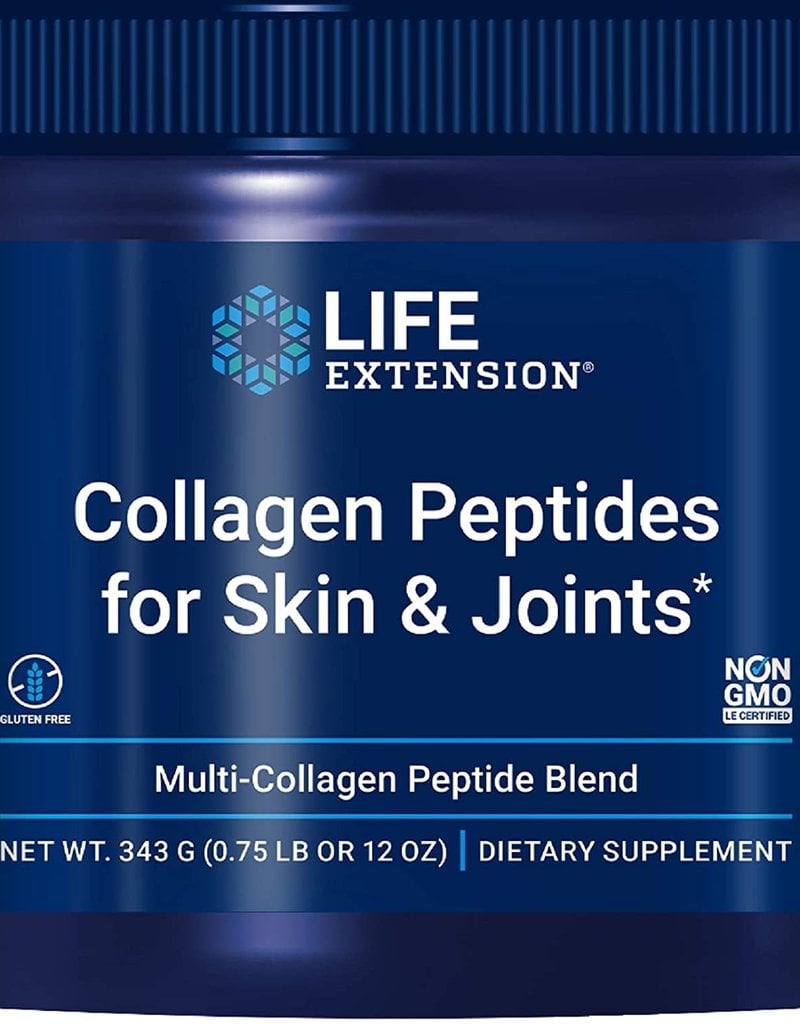 LIFE EXTENSION COLLAGEN PEPTIDES FOR SKIN AND JOINTS TYPES 1, 2 & 3 12 OZ PWD (30SV) 343 G (di) -BO