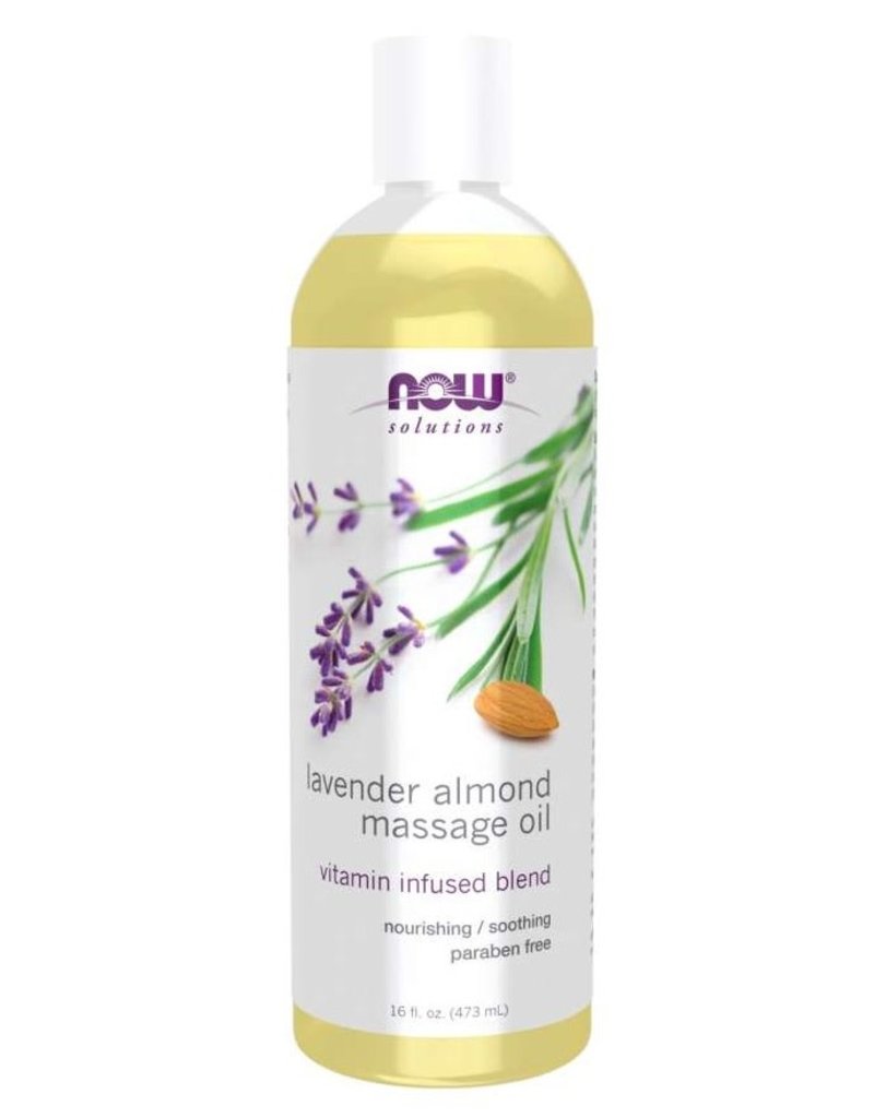 NOW FOODS MASSAGE OIL, LAVENDER ALMOND 16 FL OZ (di) -S