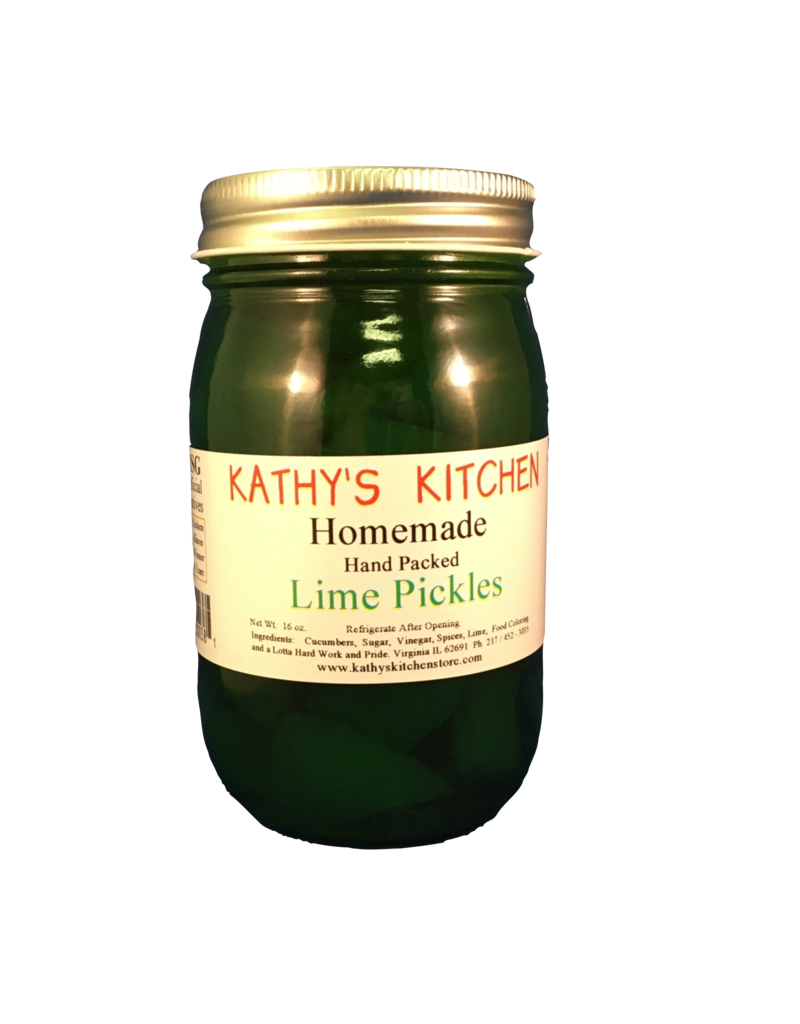 KATHY'S KITCHEN PICKLES, LIME 16 OZ ∎ (di)