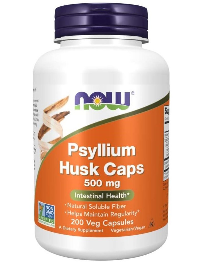 NOW FOODS PSYLLIUM HUSK 500 MG 200 CP -BO