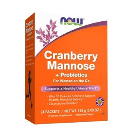NOW FOODS CRANBERRY MANNOSE + PROBIOTICS 24 PK "MIKE LIKES" -S