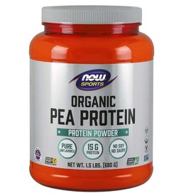 NOW FOODS PEA PROTEIN, ORGANIC UNFLAVORED 1.5 LB -S  (di)