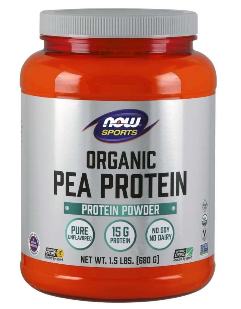 NOW FOODS PEA PROTEIN, ORGANIC UNFLAVORED 1.5 LB (dimx2) -S
