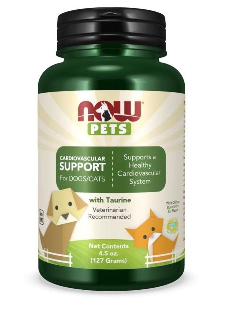 NOW FOODS PET, CARDIOVASCULAR SUPPORT FOR DOGS & CATS 4.5 OZ -N2 -BO (dimx)