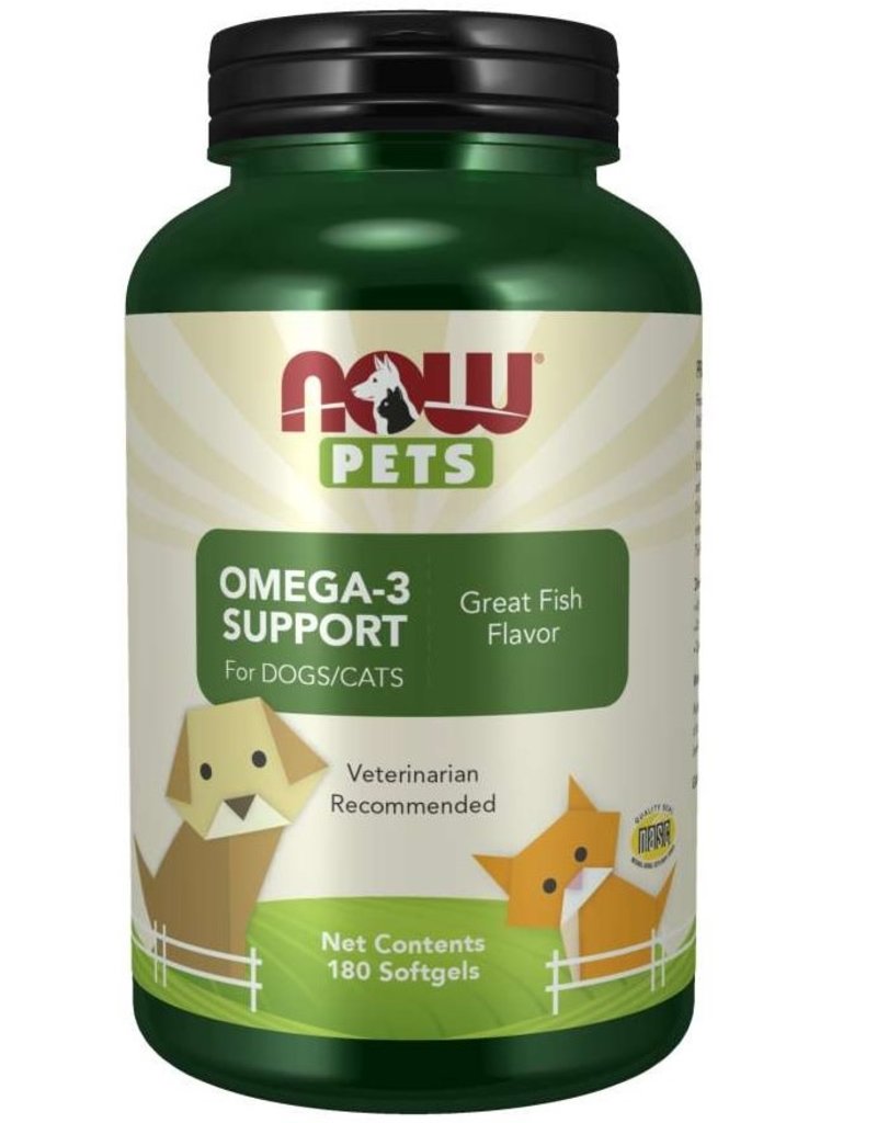 NOW FOODS PET, OMEGA-3 SUPPORT 180 GELS (di) -S