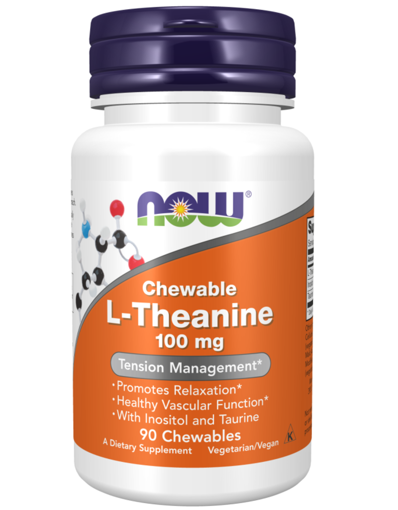 NOW FOODS L-THEANINE 100 MG 90 CHW (CHEWABLE) (di) -BO