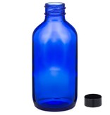 MARI-MANN 4 OZ COBALT BLUE BOSTON ROUND W/ PC CAP (24-400) -S