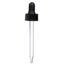 MARI-MANN 1 OZ BLACK GLASS DROPPER FOR 1 OZ BOTTLES (20-400) (single) -S