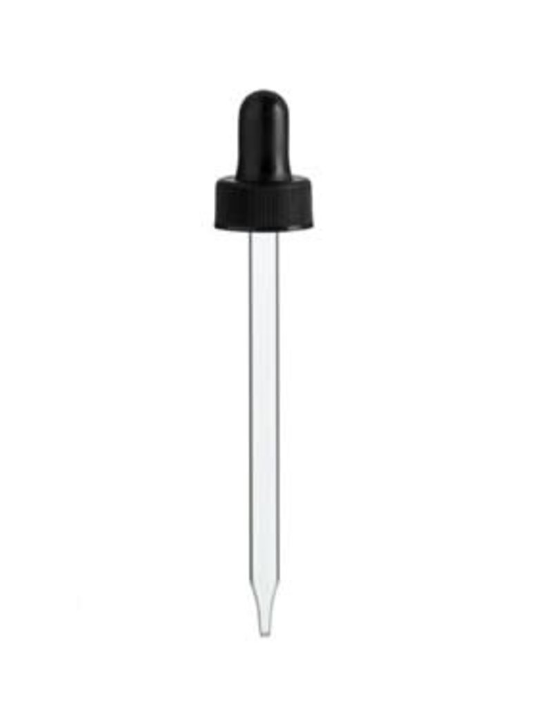 MARI-MANN 4 OZ BLACK GLASS DROPPER FOR 4 OZ BOTTLES (22-400) (single) -BO