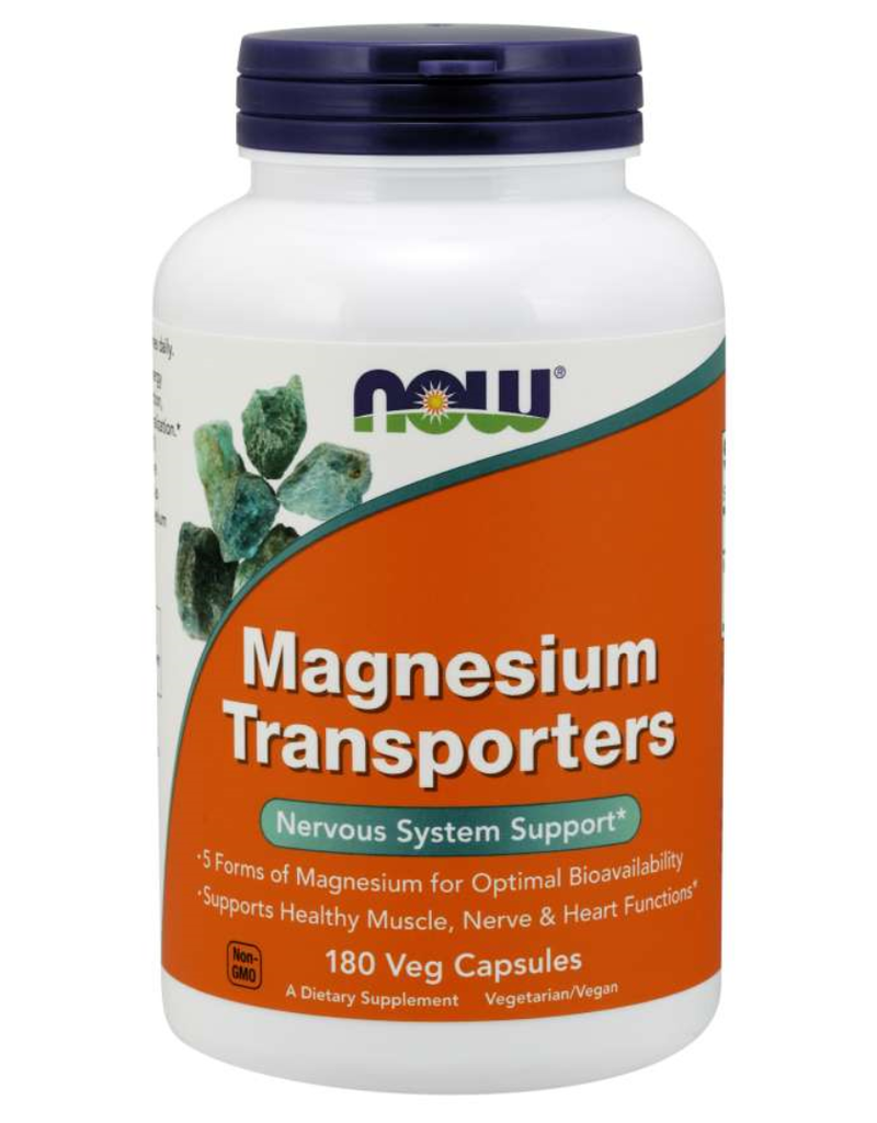 NOW FOODS MAGNESIUM 120 MG 180 VC, TRANSPORTERS COMPLEX "MIKE LIKES" -BO (di)