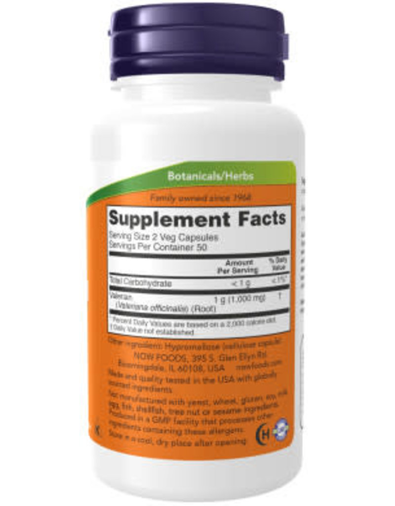 NOW FOODS VALERIAN ROOT 500 MG 100 CP -BO