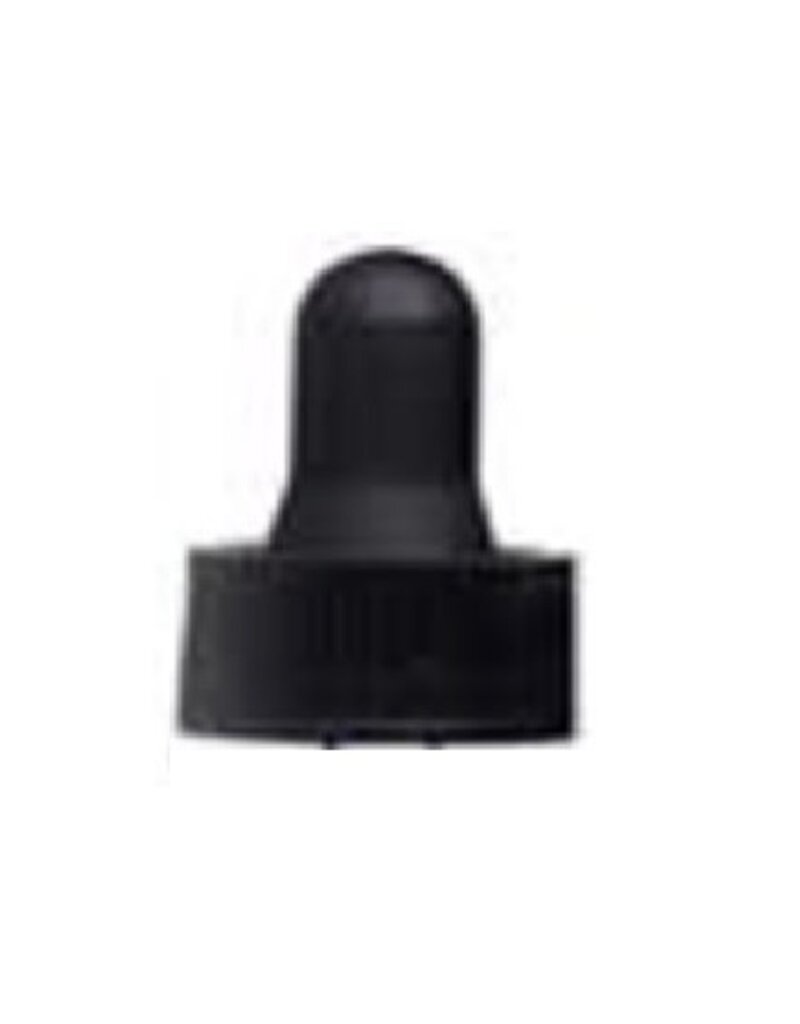 MARI-MANN BLACK DROPPER CAP REPLACEMENT W/OUT GLASS (20-400) (single) -BO