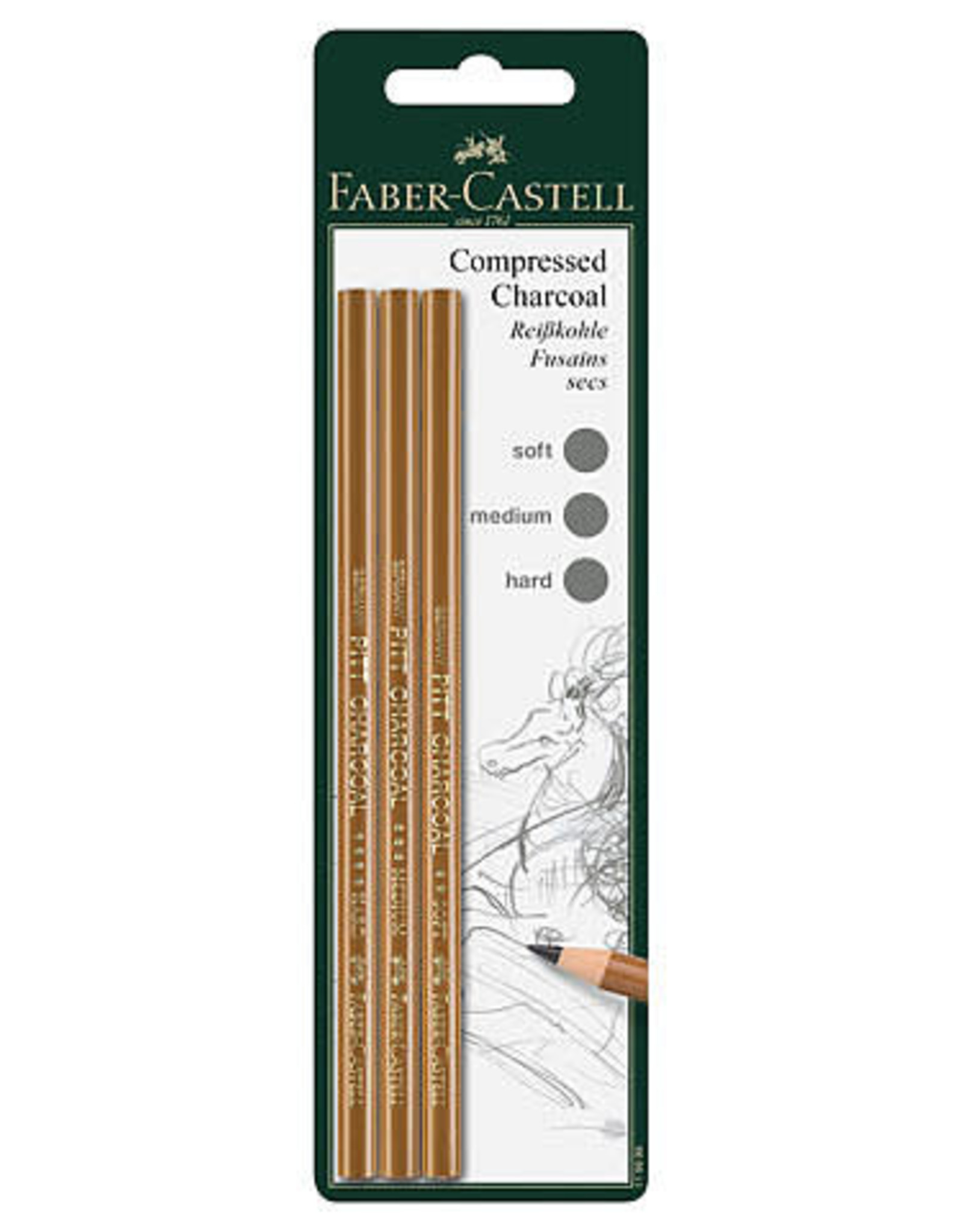 Faber-Castell PITT Compressed Charcoal Pencil Set