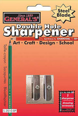 General Pencil Double Hole Stainless Steel Sharpener