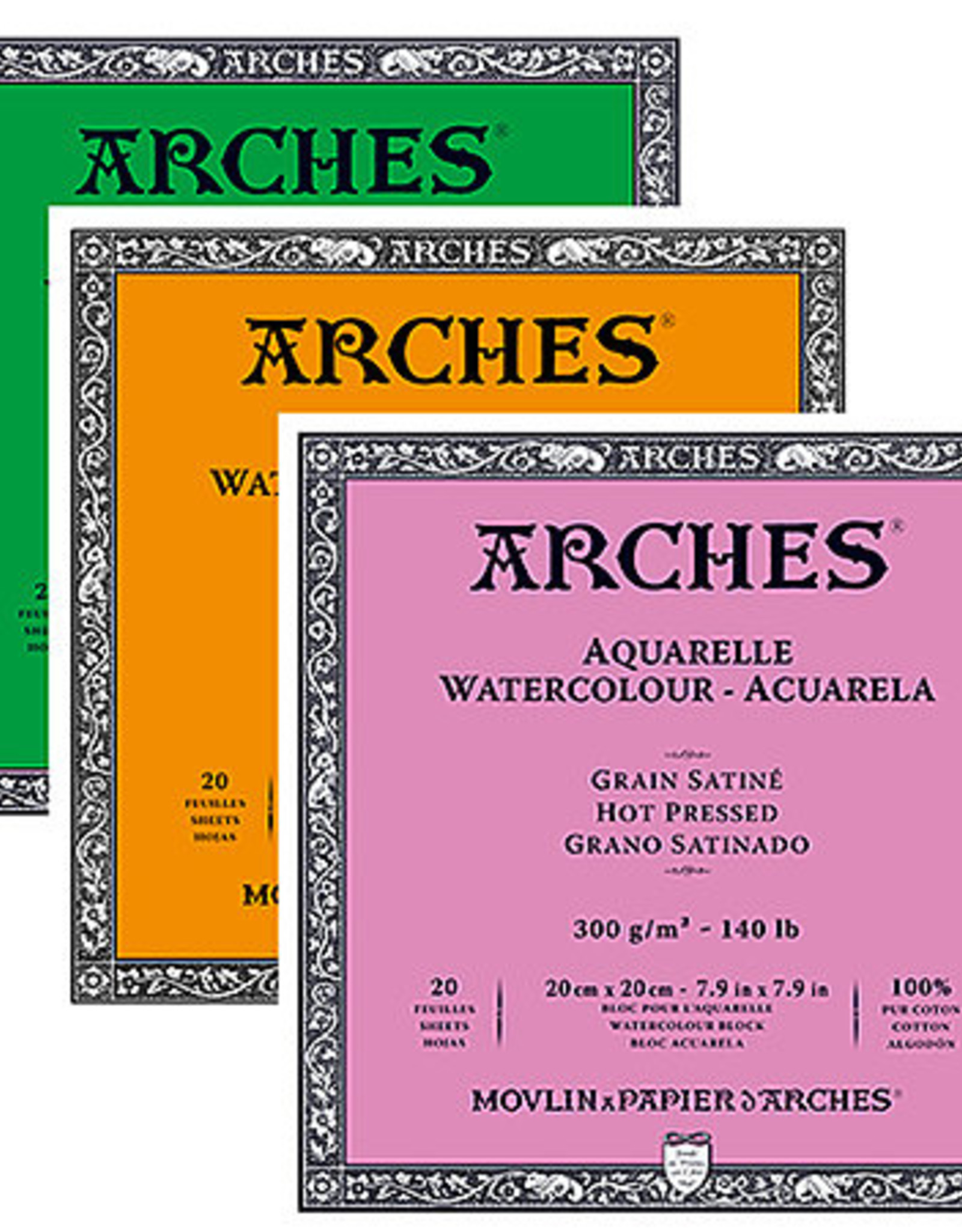 Arches Watercolor Cold Press Block 9x12 (IN STOCK)