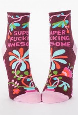 Blue Q BQ-Socks-Womens Ankle-Super Fucking Awesome
