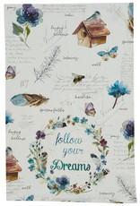 Tea Towel-Floral Print-Follow Your Dreams