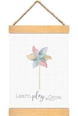 Canvas Hanging Sign-Learn, Play, Grow