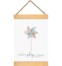 Canvas Hanging Sign-Learn, Play, Grow