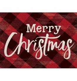 Pallet Block Sign-Merry Christmas Plaid