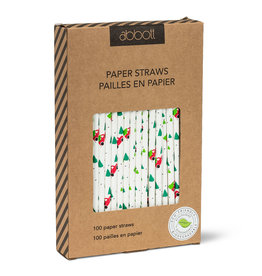 Paper Straws-Trucks W/Trees