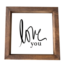 Framed Print-8x8-Love You
