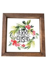Framed Sign-5x5-Merry Christmas