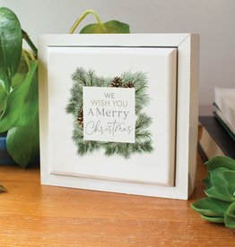 Framed Sign-We Wish You A Merry Christmas