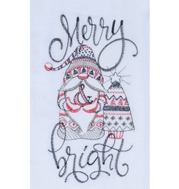 KayDee Merry & Bright Gnome Flour Sack Towel