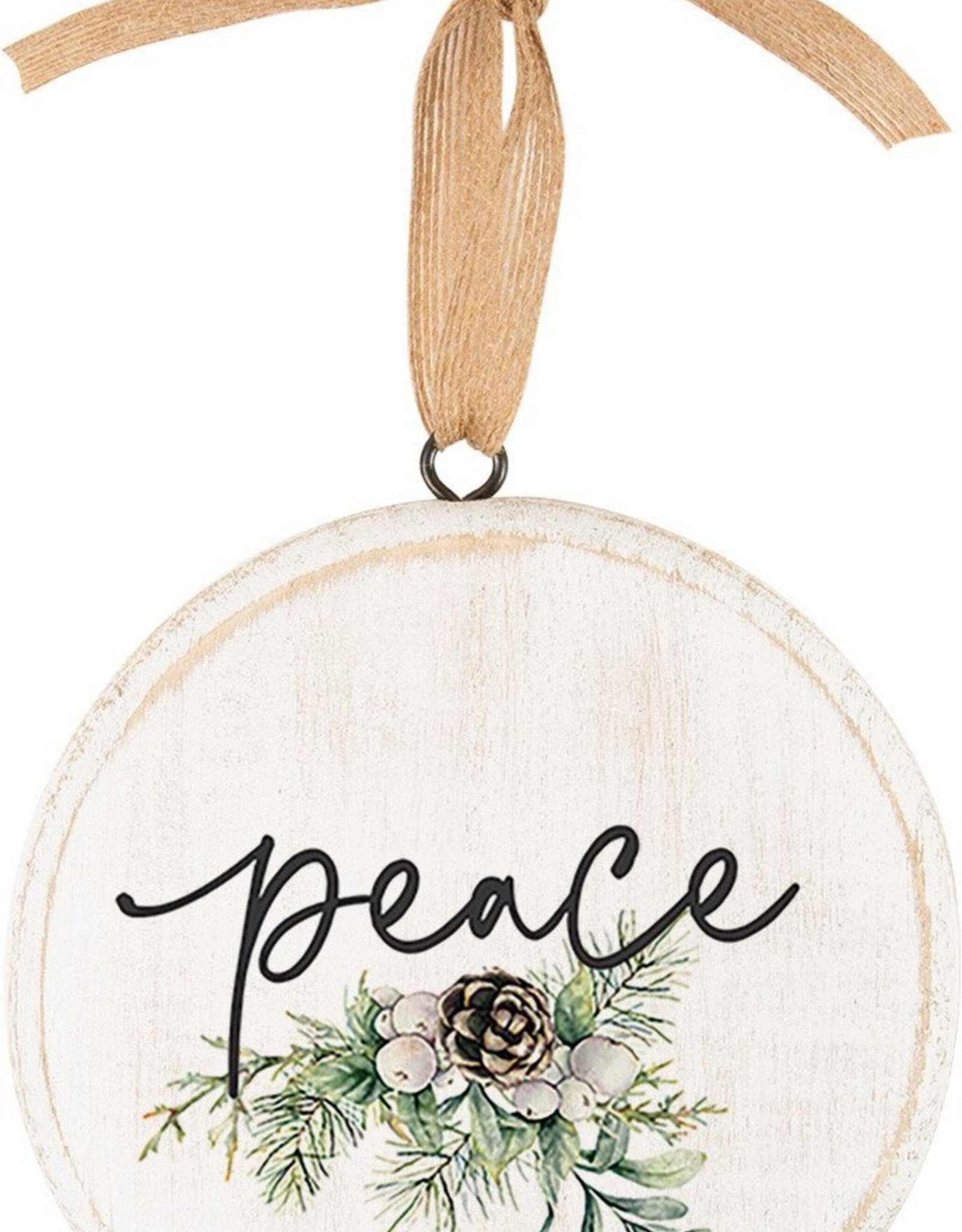 Ornament-Wooden, Peace