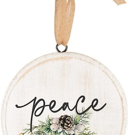 Ornament-Wooden, Peace
