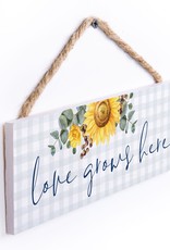 Hanging Sign-Love Grows Here