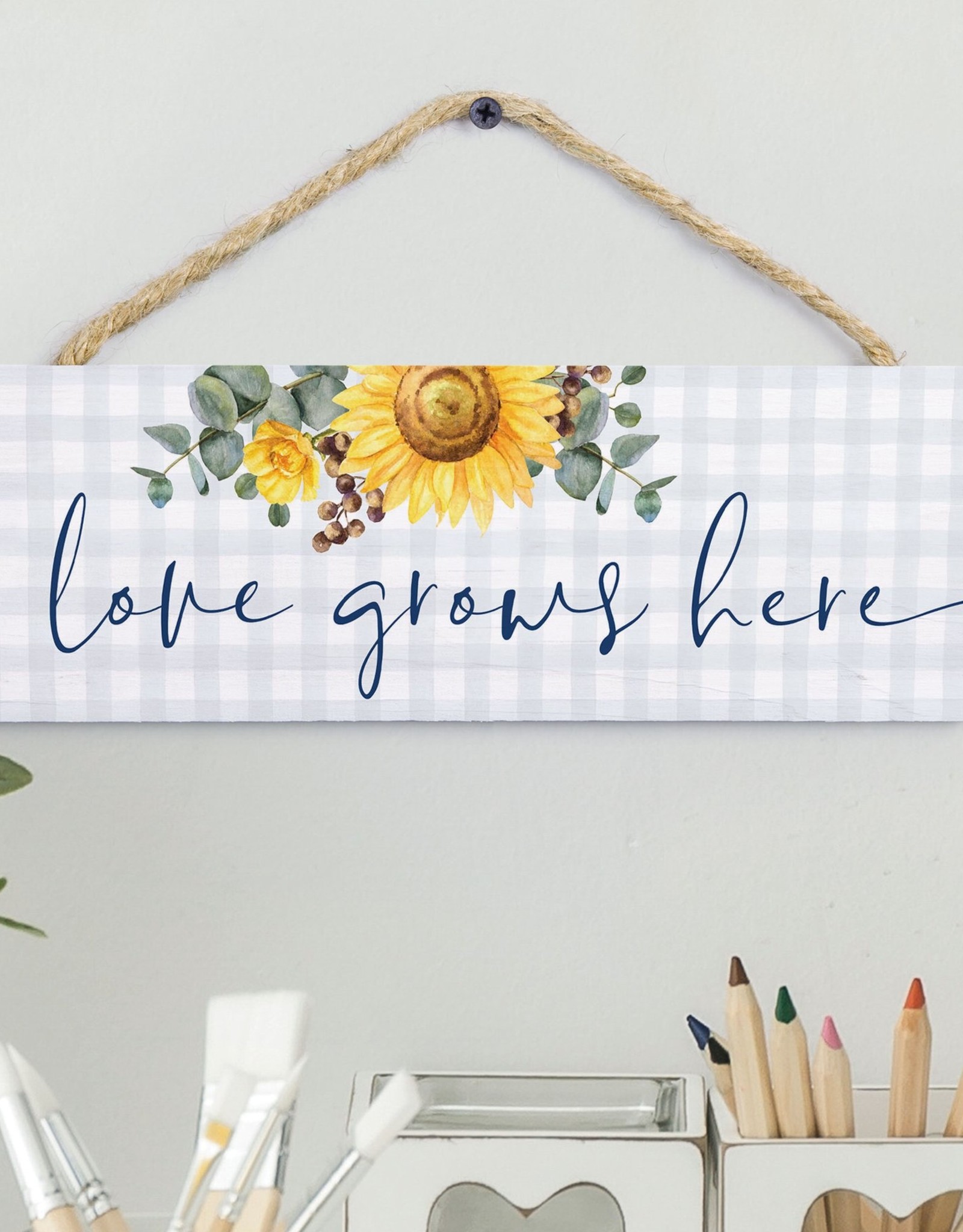 Hanging Sign-Love Grows Here